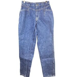 Vintage 80s CHIC Mom Jeans (JR15) Womens (29x28) High Rise Pleated Bare Back USA